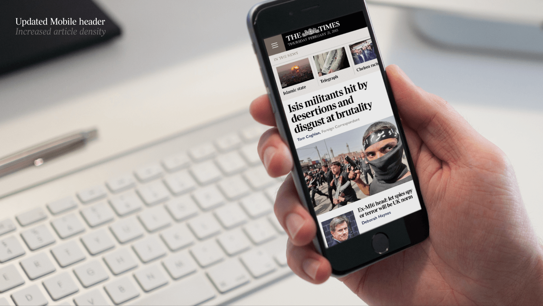 Mobile layout the Times