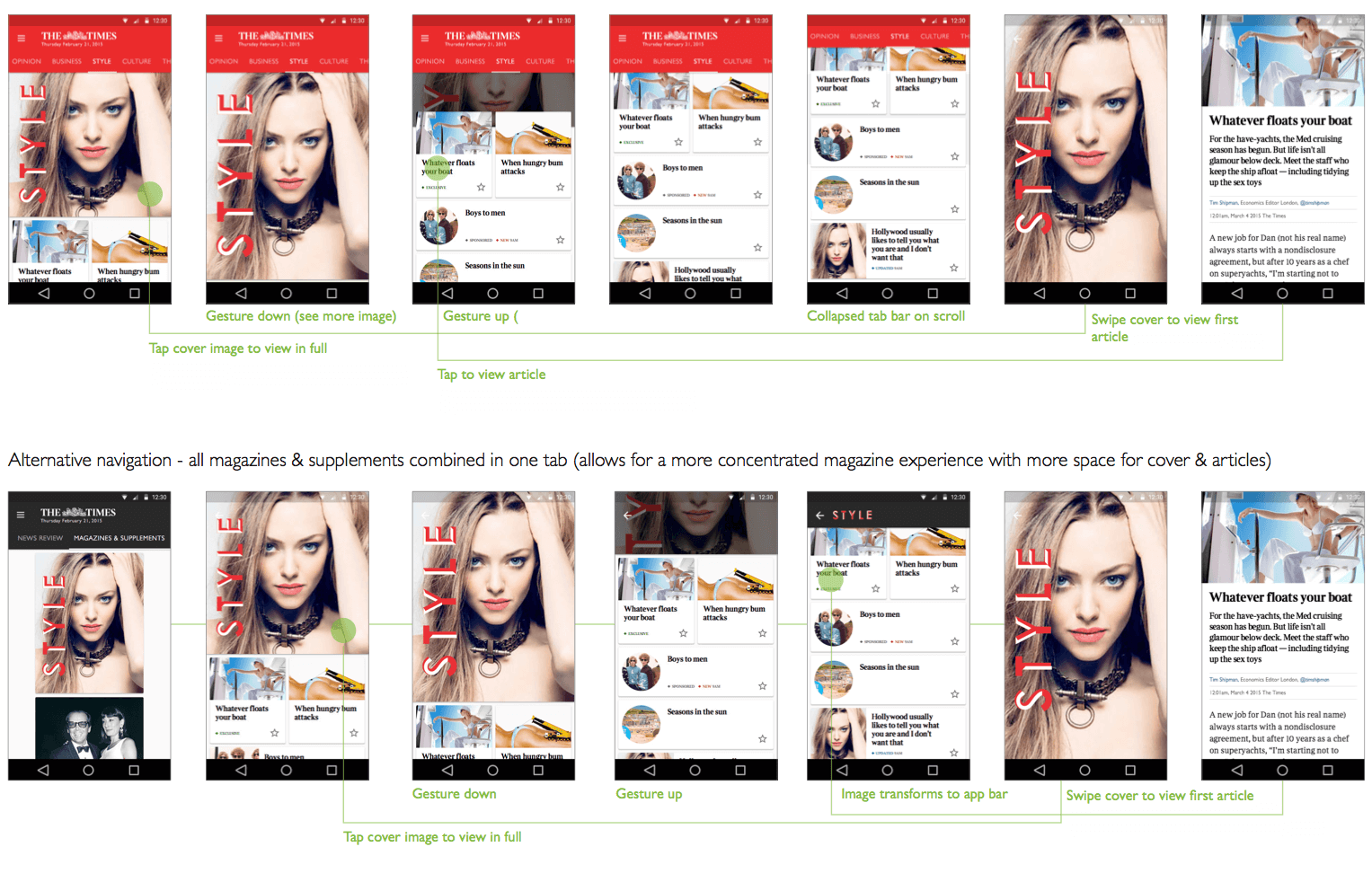 Mobile app screens Andriod